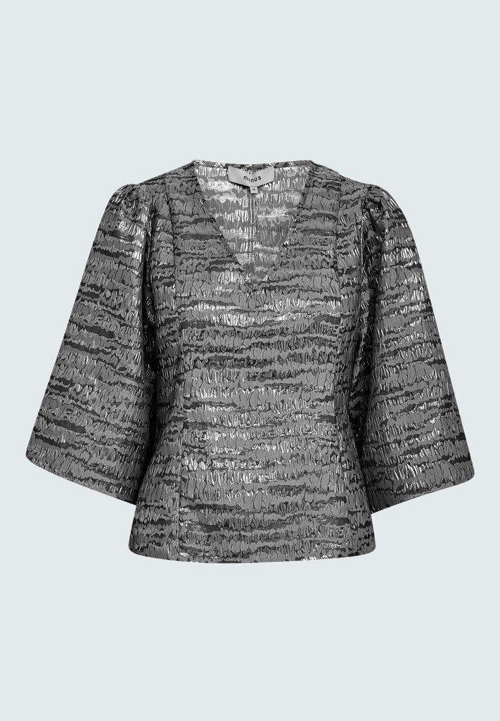 Minus MSMelbi Bluse Bluser 148 Gunmetal