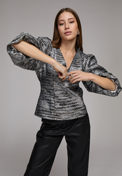 Minus MSMelbi Bluse Bluser 148 Gunmetal